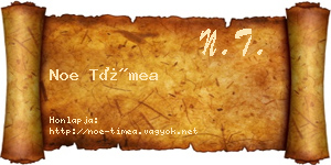 Noe Tímea névjegykártya